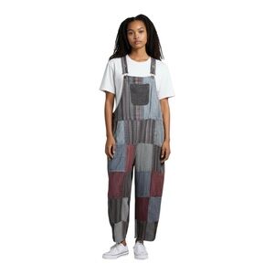 Step In Style Patchwork Boho Hippie Cotton Overalls